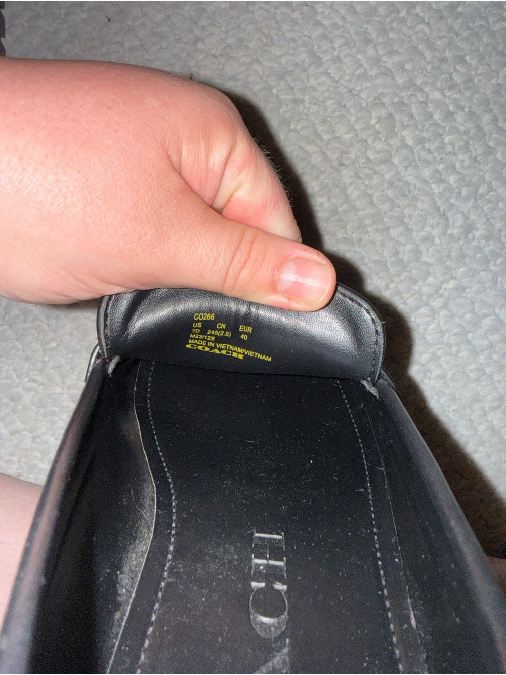 Coach Black Leather Men's Bit Loafers with Chain Trim - Picture 4 of 6